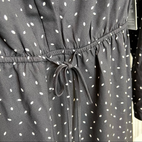 Express Black/White Polka Dot Dress - Picture 3 of 8